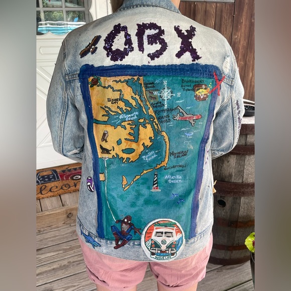 Custom made handpainted jacket - Picture 1 of 16